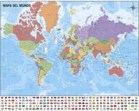 MINI Bol Poster Map of World 50x40cm