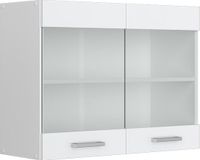 Vicco R-Line Glazen keukenkast – 80 cm Wit Landhuis