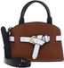 Coccinelle Leren Handtas Sabine Cognac / Noir / Snow