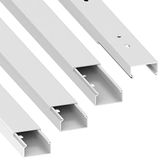 Gutting Habengut Kabelgoot (met montagegaten in de vloer) 15 x 30 mm, van pvc, lengte 4 m (4 x 1 m), wit
