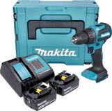 Makita DDF 490 SGJ accuboormachine 18 V 65 Nm 1/2" borstelloos + 2x accu 6.0 Ah + lader + Makpac