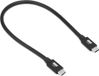 OWC 0.3 Meter USB-C Cable Thunderbolt 4 & 5, 80/120Gb/s, USB-C / USB-4 devices 240W - Black