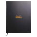 Rhodia 190401C - Gelijmde Halfharde Omslag Notitieboek Zwart - A4+ 22,5 x 29,7 cm - Kleine Ruitjes - 160 Afscheurbare Pagina's - Clairefontaine Wit Papier 90 g/m² - Leeslint - Rhodiactive