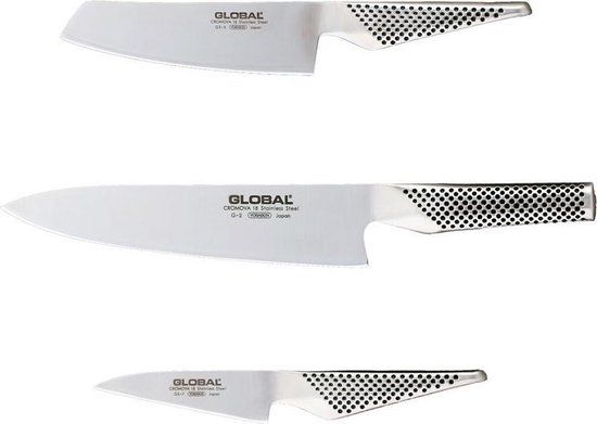 Global Messenset G-257 - 3 Delig - Zilver