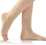 Klikkopers® Neuropathie Sokken - Maat 35-37 - Beige - Compressie Sokken - Unisex