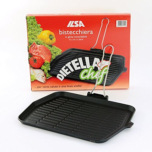 Ilsa Dietella grillpan, gietijzer, zwart