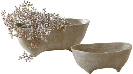 LOBERON Schaal set van 2 Maelida beige
