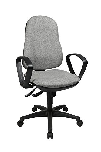 Topstar Support SY bureaustoel, bureaustoel, incl. armleuningen B2(B), bekleding lichtgrijs, 55 x 58 x 113 cm