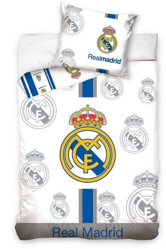 4KidsOnly Real Madrid C.F. Dekbedovertrek - Eenpersoons - 140x200 cm - White