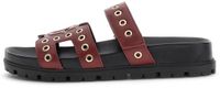 Guess Fahie Damessandalen Rood Synthetisch Platte Sandalen Klittenband