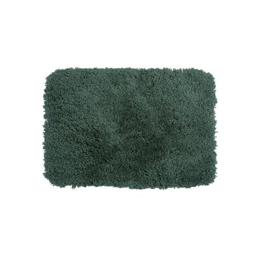 Spirella Badkamermat van microvezel, Highland, antislip, sneldrogend, 40 mm lange pool, machinewasbaar, 70 x 120 cm, groen