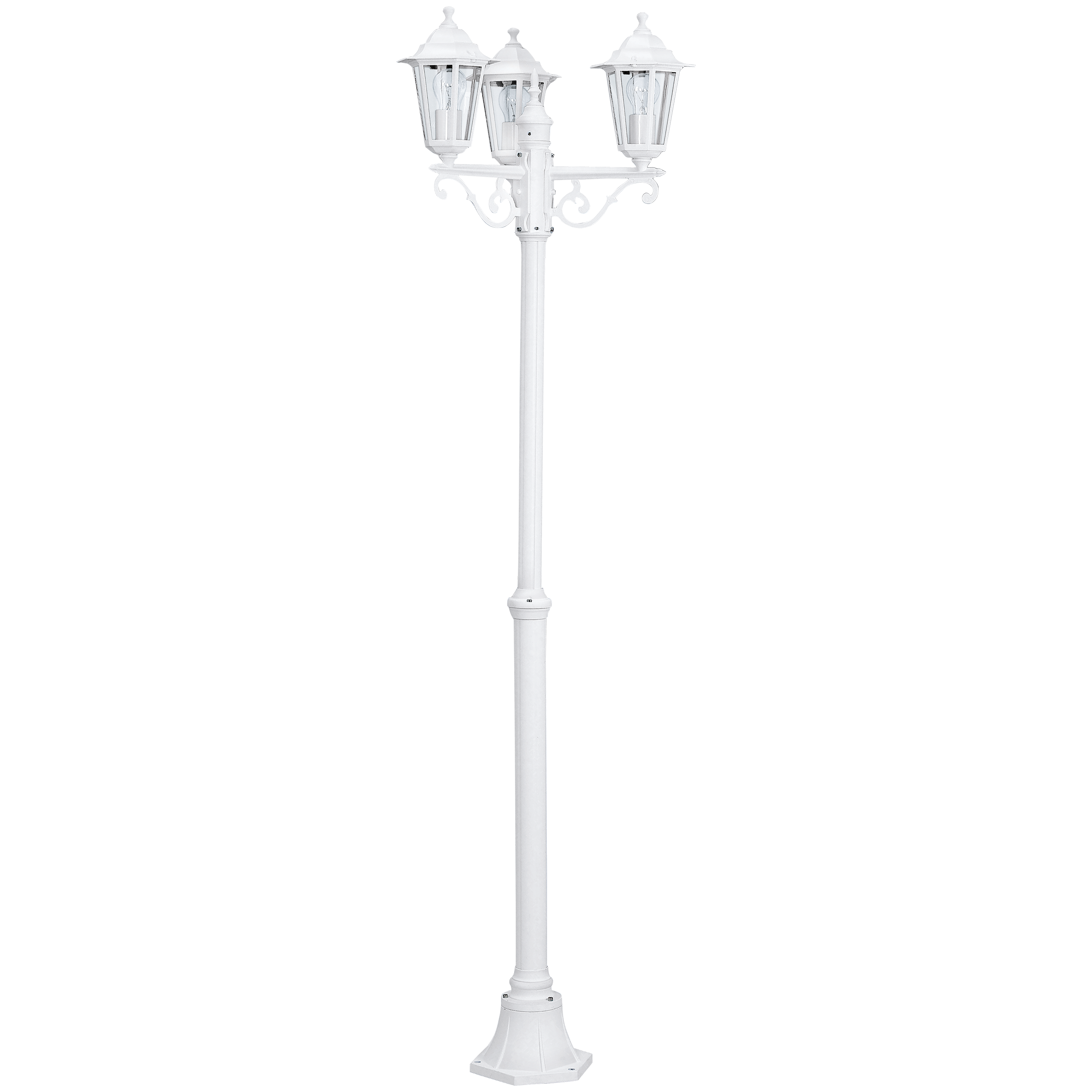 EGLO Laterna 5 - Tuinpaal Buitenverlichting - 3 Lichts - Wit - E27 - 192cm