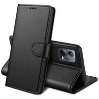 Phonillico® Case voor Xiaomi Redmi Note 12 PRO PLUS 5G / Redmi Note 12 PRO+ 5G - Zwart Portemonnee Flap Magnetische Flap Kaartopslag