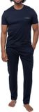 Mey Heren pyjama Aarhus donkerblauw korte mouw 100% Katoen Maat S