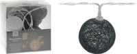 Christmas Decoration Lichtslinger 10 Bollen 4 cm Wit/Grijs