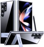 Torras Samsung Galaxy S23 Ultra Transparant & Kickstand standaard hoesje