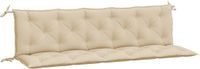 vidaXL Tuinbankkussens 2 stuks 180x50x7 cm Oxford stof beige