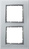 Berker B7 Glasafdekraam 2 voudig aluminium