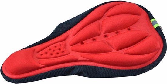 3D Fiets Zadelhoes - Cover - Overtrek - Uniseks - One Size - Volwassenen - Beschermkussen - Rood