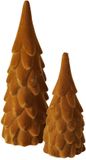 Boltze Home Beeld Kerstboom bruin 2-delig fluweel