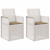 vidaXL Tuinstoelen 2 st Wit en Taupe PP