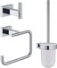 GROHE Essentials Cube Accessoireset - Chroom - Toiletrolhouder, Toiletborstelset & Handdoekhaak