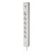 DEBFLEX - Overspanningsbeveiliging met schakelaar - 6 stopcontacten 2P+T 16A + 1 USB-A + 1 USB-C 3,4A - Ideaal voor meerdere aansluitingen - 1,5 m snoer - Wit