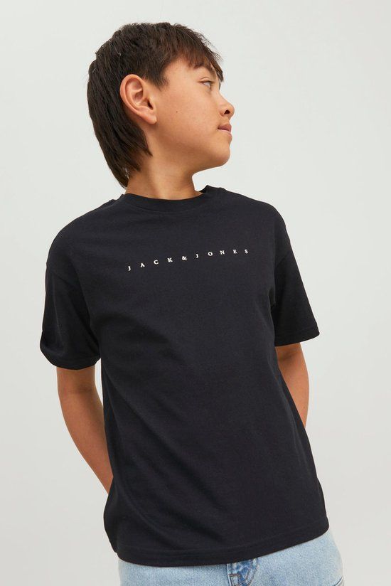JACK & JONES JUNIOR JJESTAR T-Shirt - Black - Kids Size 128 - Loose Fit