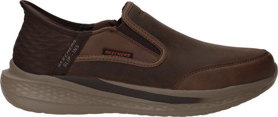 Skechers Slade - Cooper Heren Instappers - Bruin - Maat 40 - Leer