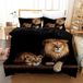 Housse de couette Lion 3D, Microfibre, Design moderne