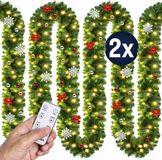 Casaria Guirlande - 2x5m 80 LEDs-Afstandsbediening Decoratie – Warmwit
