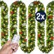 Casaria Guirlande - 2x5m 80 LEDs-Afstandsbediening Decoratie – Warmwit