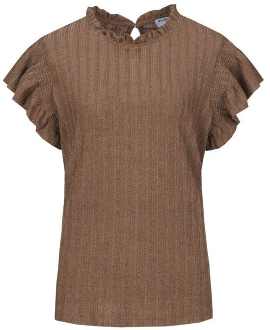 Fluresk Paige Top 26zfzf18 Walnut Dames Maat 38