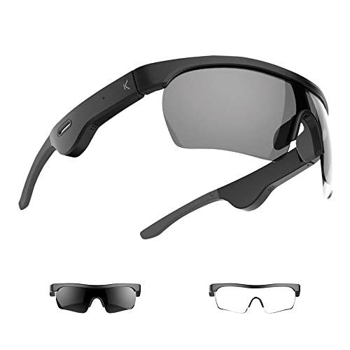 KSIX smart your tech KSIX Smart Phoenix zonnebril met Bluetooth 5.1 hoofdtelefoon, waterdicht, 6,5 uur autonomie, privégeluid, sportbril, categorie 3, handsfree, dubbele lens