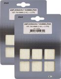 Qlinq Anti-krasvilt - 4x - wit - 75 x 100 mm - rechthoek - zelfklevend - meubel beschermvilt