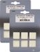 Qlinq Anti-krasvilt - 4x - wit - 75 x 100 mm - rechthoek - zelfklevend - meubel beschermvilt