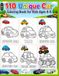 110 Unique Car Coloring Book for Kids Ages 4-5