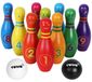 Jeu de quilles en bois pour enfants - 10 quilles - Visages d'animaux et chiffres - 2 boules de bowling