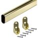 Gedotec Tube d'armoire GOLDI en acier laiton ovale 30 x 15 mm, 1160 mm