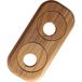 Gedotec Rosace double de radiateur en bois laqué, 122 x 58 mm chêne laqué 16 mm - 1/4''