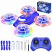 Drone jouet - Mini drone avec télécommande - 6 lumières LED - 3 vitesses - Avec protection d'hélice