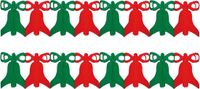 Bellatio Decorations Fest-Dekor Gmbh 2x stuks kerstslinger met kerstklokken 3 meter