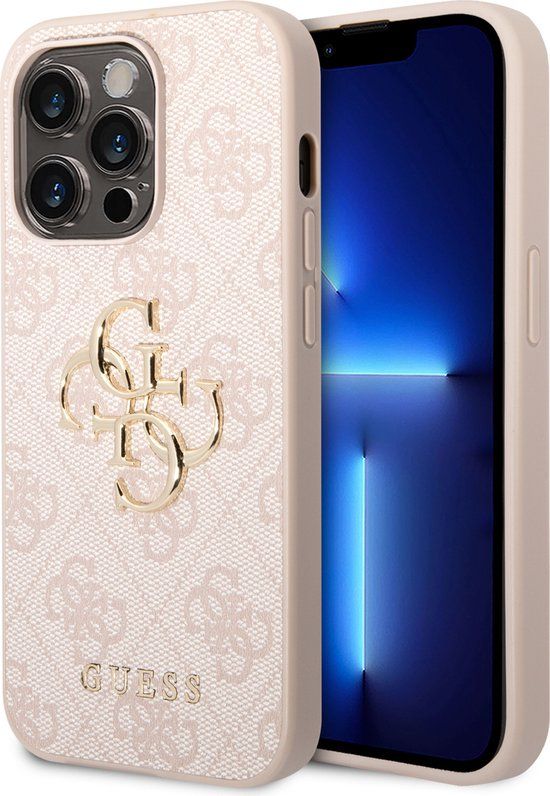 Guess PU Back Cover Case for Apple iPhone 14 Pro - Pink
