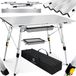 KESSER® Campingtafel inklapbare Tafel - Vouwtafel voor Buiten en Camping 90 x 53 cm - Zilver