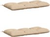vidaXL - 2-delige - Coussin de banquette - VIANEN - 100% - Polyester - Crème