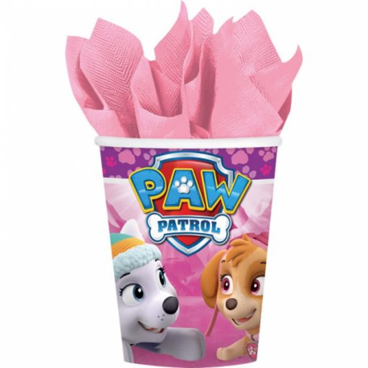 - Paw Patrol bekers roze 8 stuks