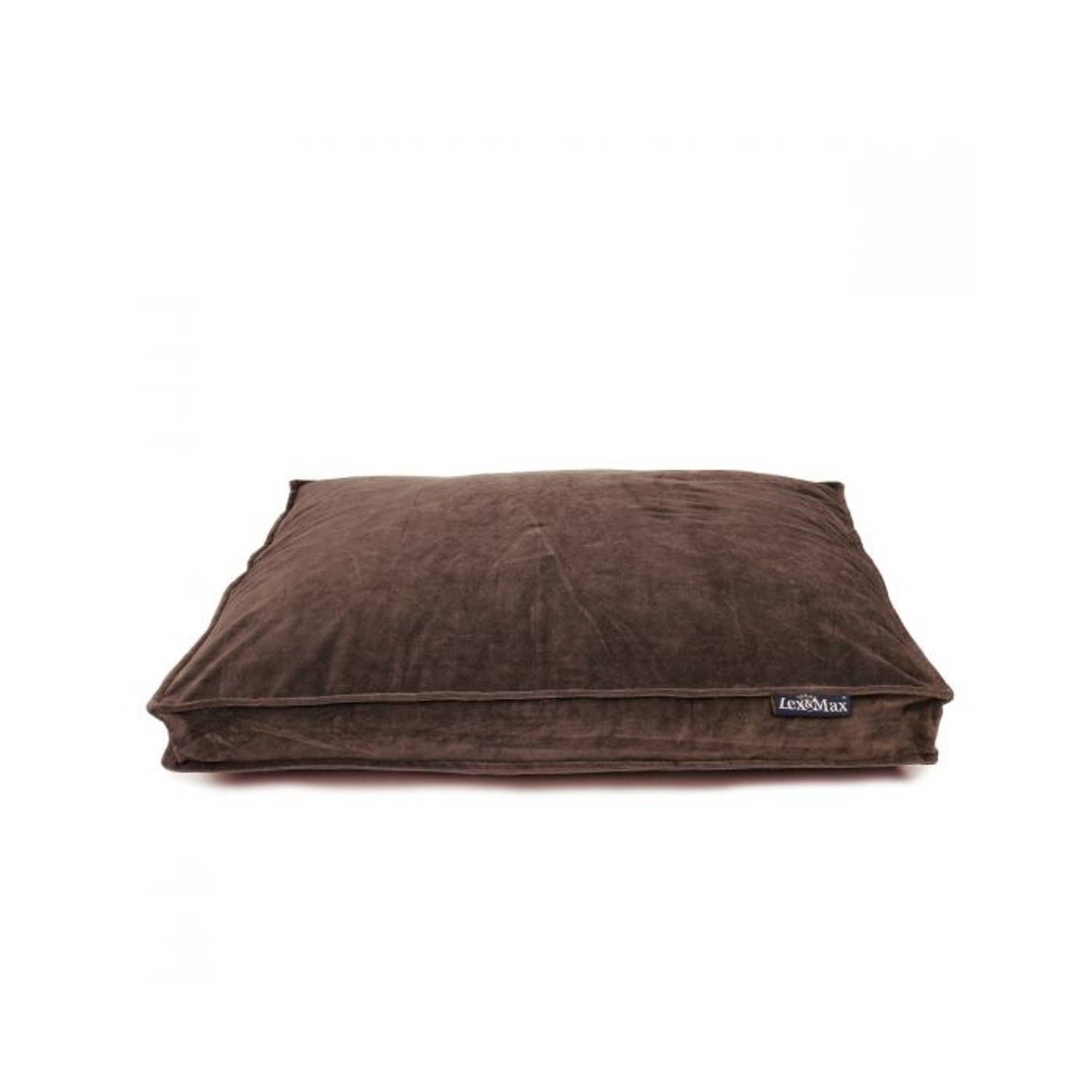 Lex&Max Royal Velvet Hondenkussen Boxbed - 120x80cm - Bruin