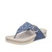 Rieker V1465 teenslippers voor dames, Blauw, 42 EU
