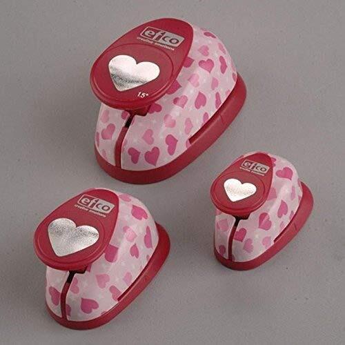 Efco Design Punch Set Hart 15 x 13/25 x 21/36 x 31 mm 3 Delen, Roze, 20 x 10 x 4 cm