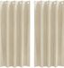 vidaXL Rideaux 2 pièces Crème 140 x 175 cm velours